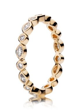 Pandora retired 14k gold alluring brilliant ring 52